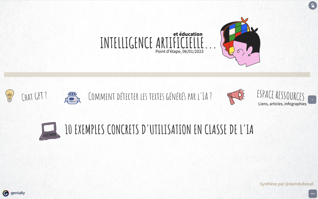 Intelligence artificielle et éducation - Damien Dubreuil