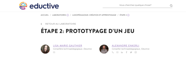 Étape 2: prototypage d’un jeu