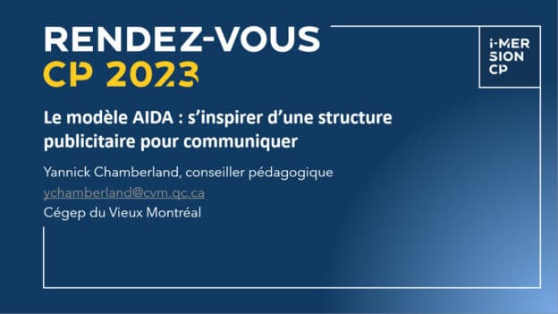 Chronique RVCP 2023 – Revisiter le modèle AIDA