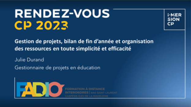 Chronique RVCP 2023 – Modèle ADDIE pour la gestion de projets