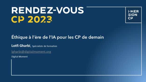 Chronique RVCP 2023 – Éthique à l’ère de l’IA pour les CP de demain